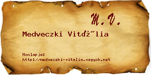 Medveczki Vitália névjegykártya